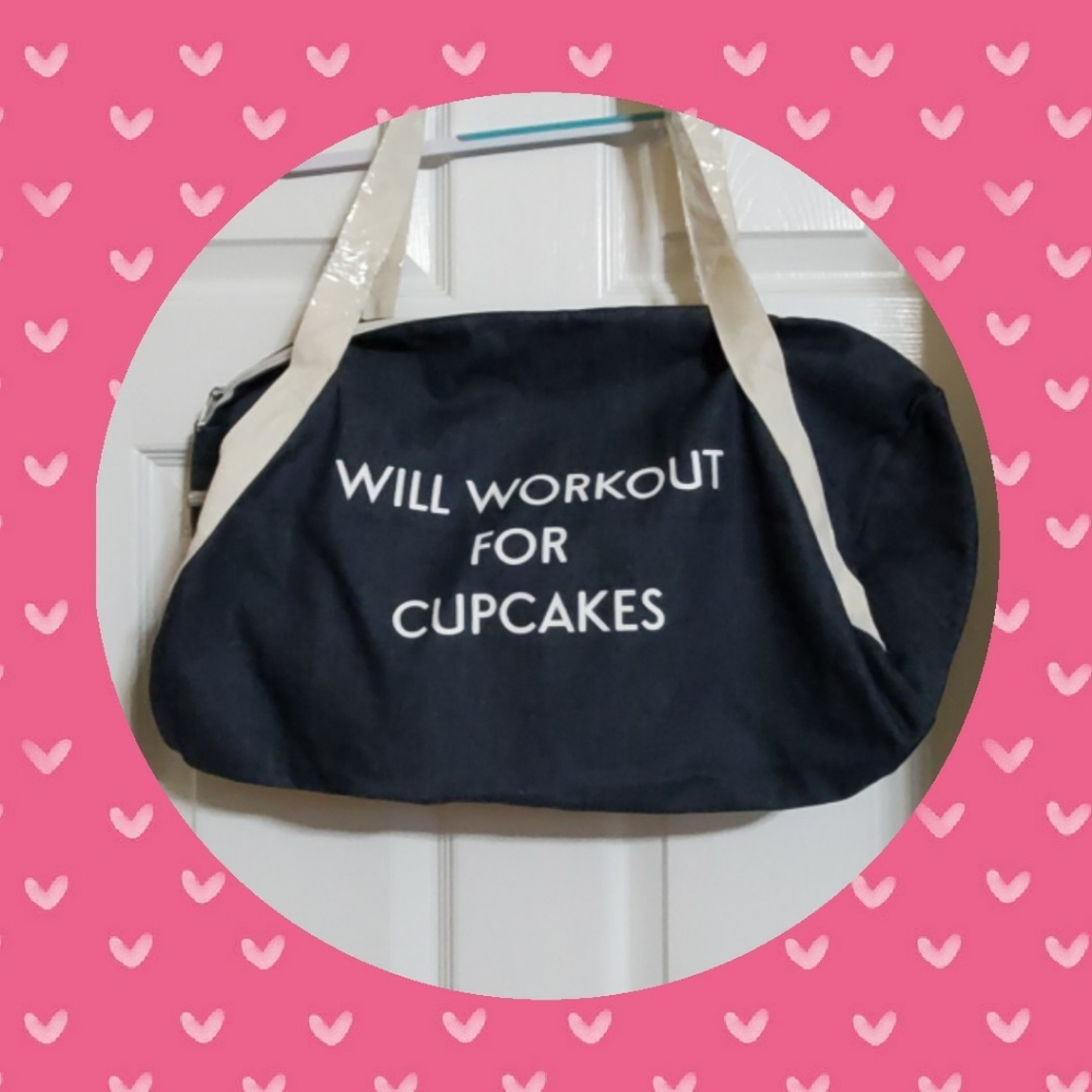 Will Workout for Cupcakes Gym Bag